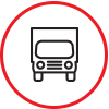 Box truck delivery service icon