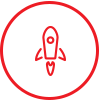 Rocket icon to get started