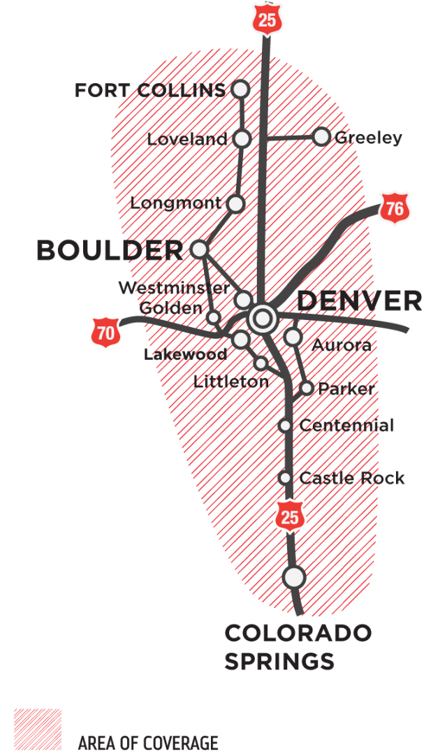 Service of Process Coverage Map